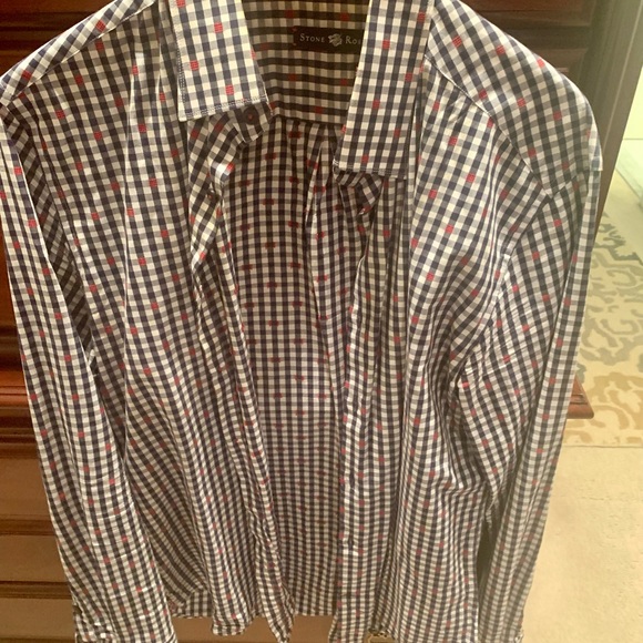 Sakes Fifth Ave Sone Rose Men’s Dress Shirt Beautiful size M. Great with jeans. - Picture 3 of 6